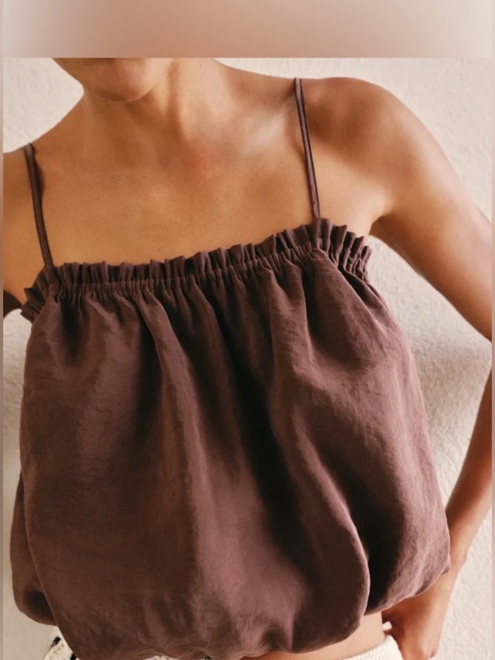 NWT Zara Brown Top Size Large